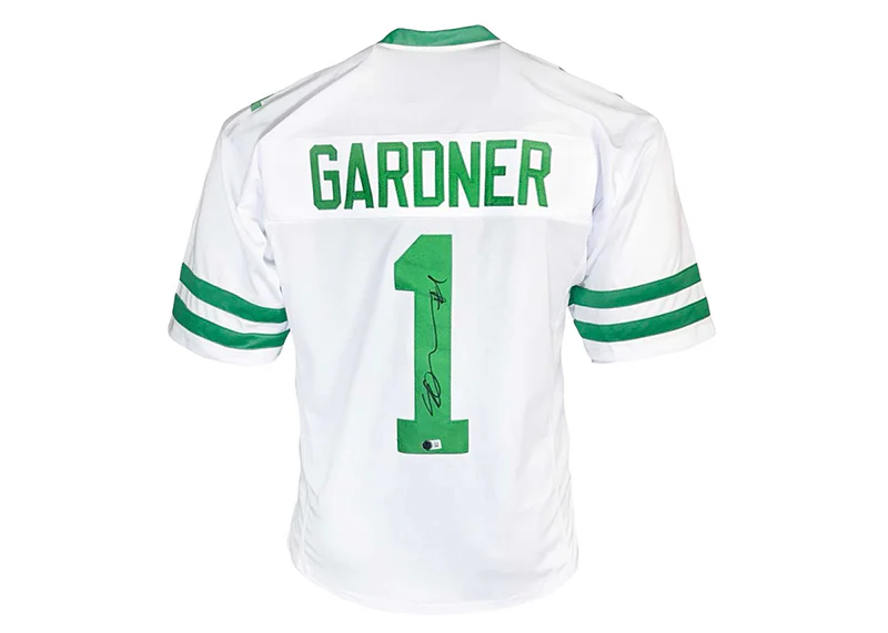 Sauce Gardner Signed New YorkCustom White Football Jersey Beckett
