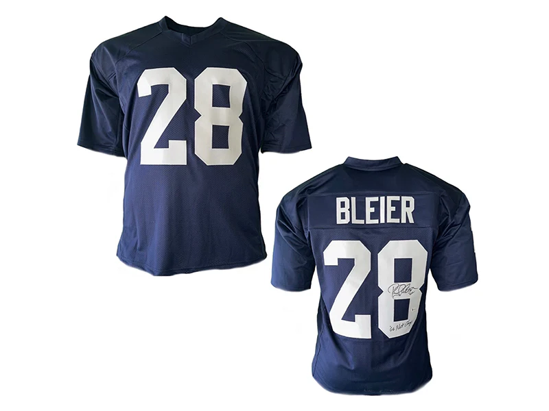 Rocky Bleier Signed 66 Natl Champs Insc College Navy Football Jersey (Beckett)
