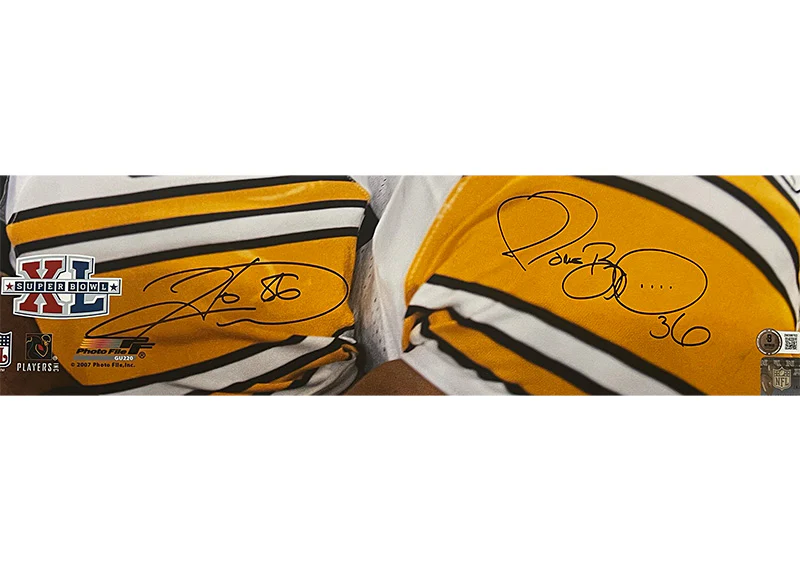 Hines Ward & Jerome Bettis Signed 16x20 Pittsburgh Steelers Photo Beckett