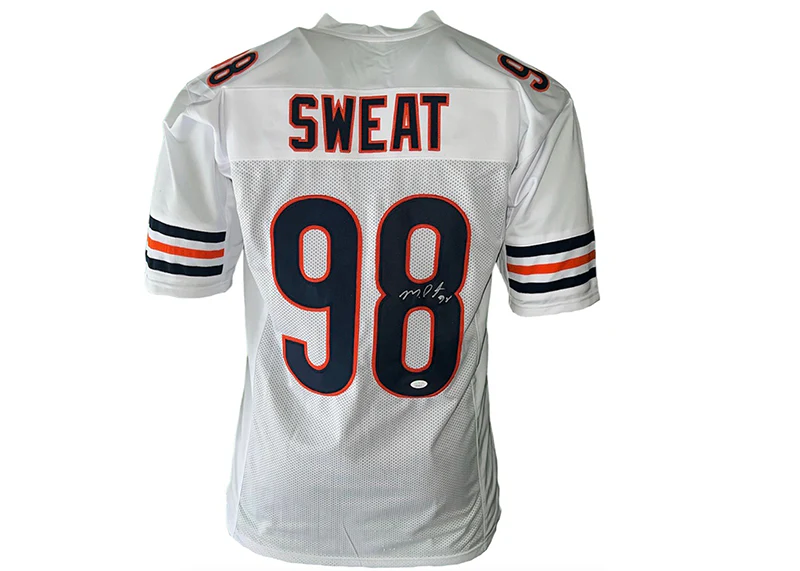 Montez Sweat Signed Chicago Custom White Football Jersey JSA