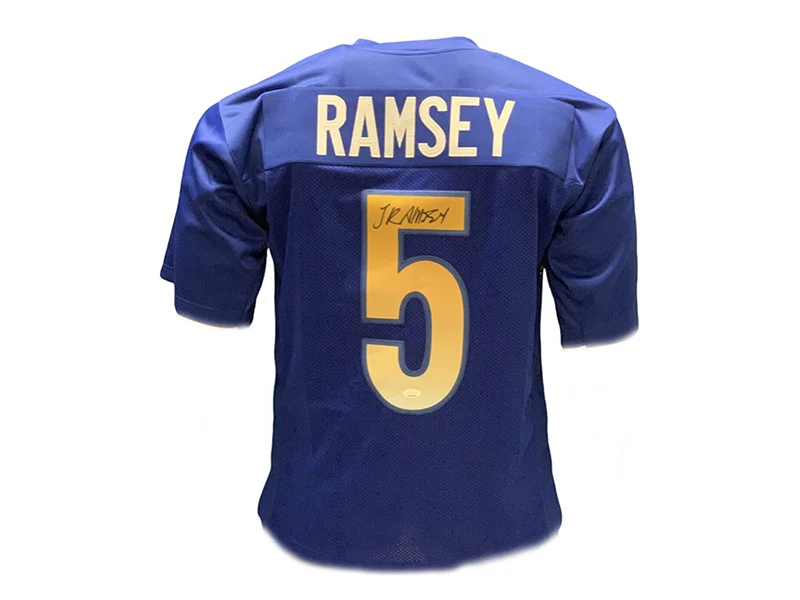 Jalen Ramsey Autographed Los Angeles Custom Blue Football Jersey (JSA)
