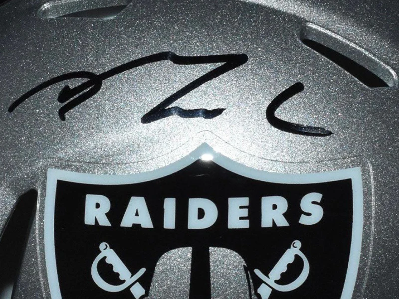 Maxx Crosby Signed Las Vegas Raiders Speed Mini Football Helmet (JSA)