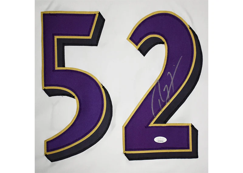 Ray Lewis Autographed Baltimore Custom White Football Jersey Beckett