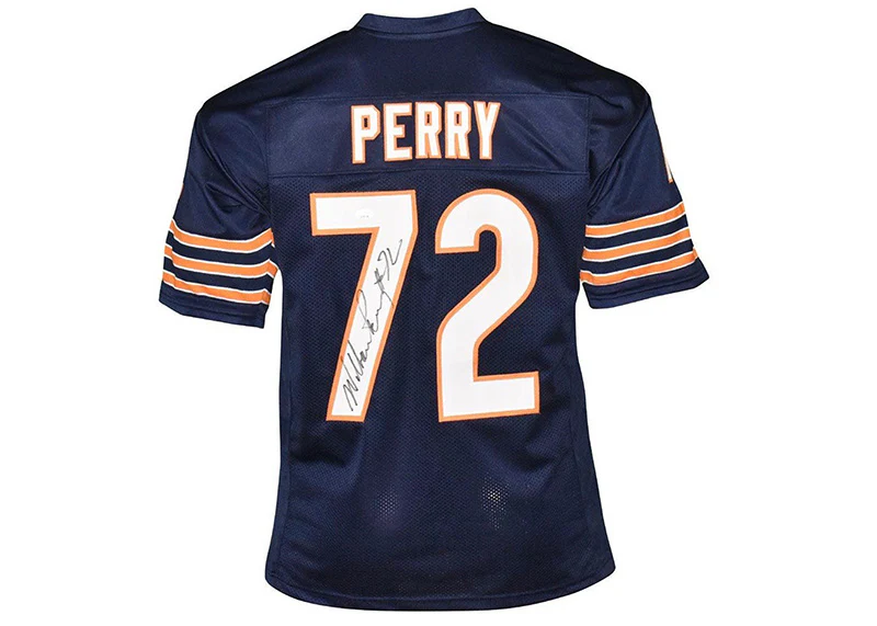 William Perry Signed Chicago Custom Blue Football Jersey (JSA)