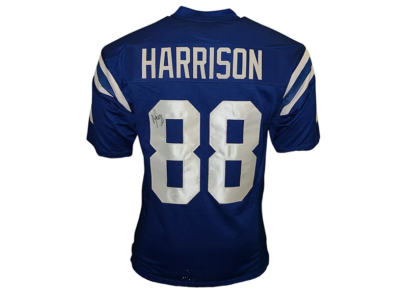 Marvin Harrison Signed Indianapolis Blue Football jersey JSA