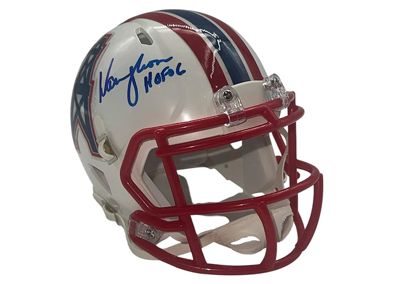 Warren Moon Signed Houston Oilers Speed Mini Helmet JSA HOF Inscription