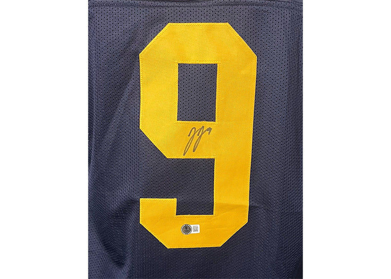 JJ McCarthy Signed Michigan Blue Custom College Football Jersey Beckett