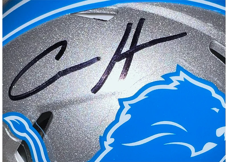 Aidan Hutchinson Signed Detroit Lions Speed Mini Football Helmet (Beckett)