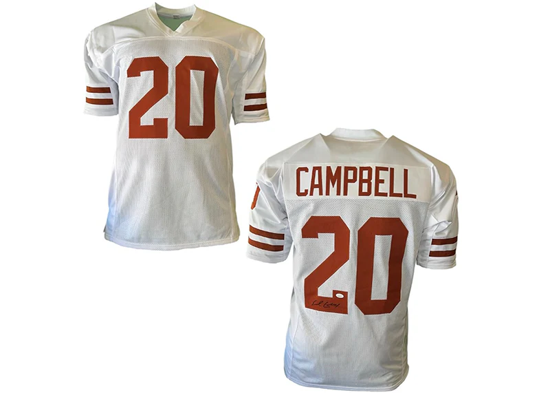 Earl Campbell Signed Texas Custom White College Football Jersey (JSA)