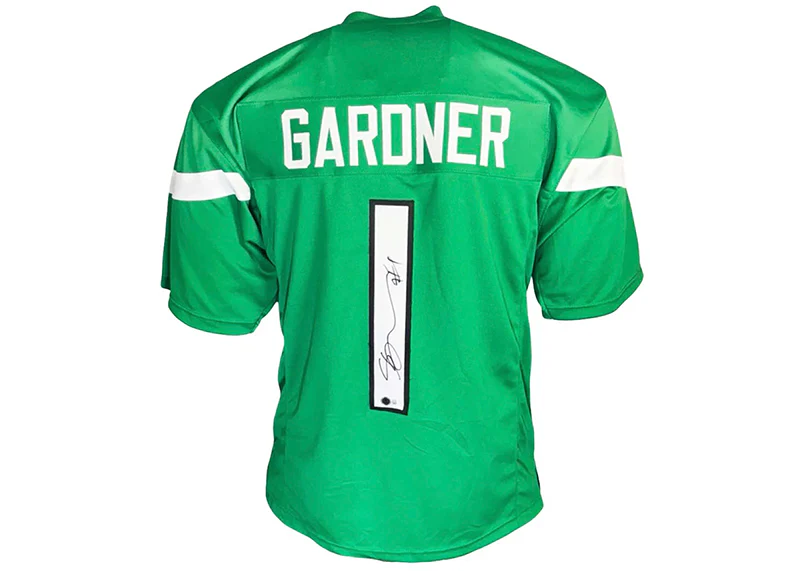 Sauce Gardner Signed New YorkCustom Green Football Jersey Beckett