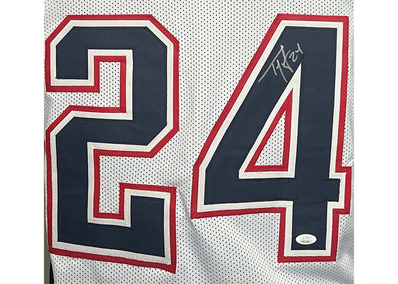 Ty Law Signed New England Custom White Football Jersey JSA