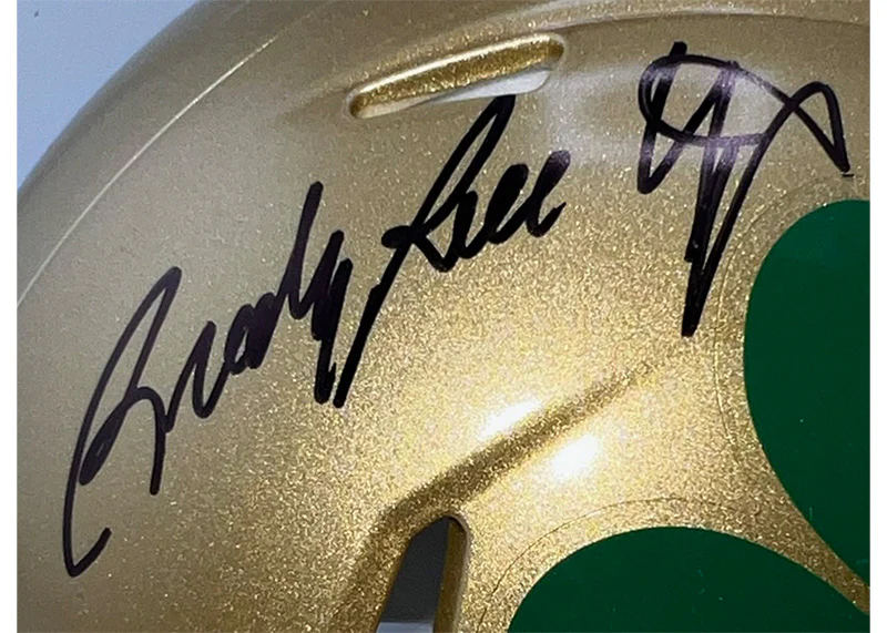 Rudy Ruettiger Signed Notre Dame Mini Speed Helmet JSA