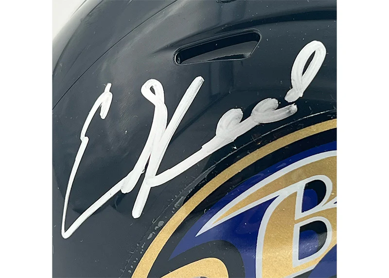 Ed Reed Signed Baltimore Ravens Speed Mini Football Helmet JSA