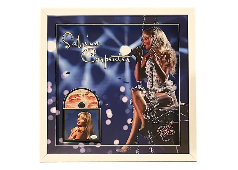 Sabrina Carpenter Signed 21x21 3D Light Up Framed CD JSA