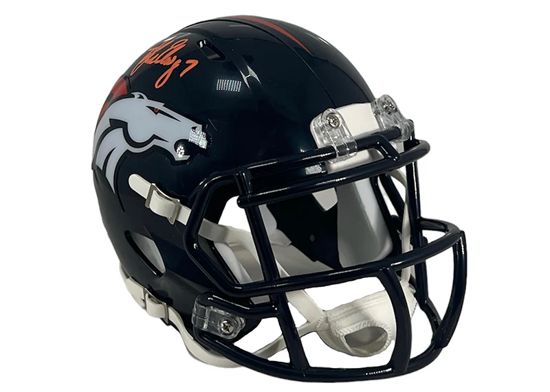 John Elway Signed Denver Broncos Speed Mini Helmet JSA