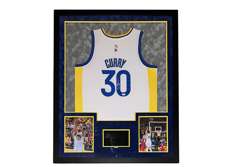 Steph Curry Golden State Signed 3D Light Up With TV Jersey Framed 34x42 JSA