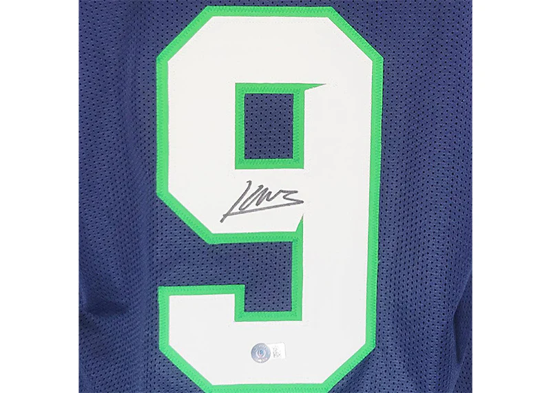 Kenneth Walker lll Signed Seattle Custom Blue Football Jersey Beckett