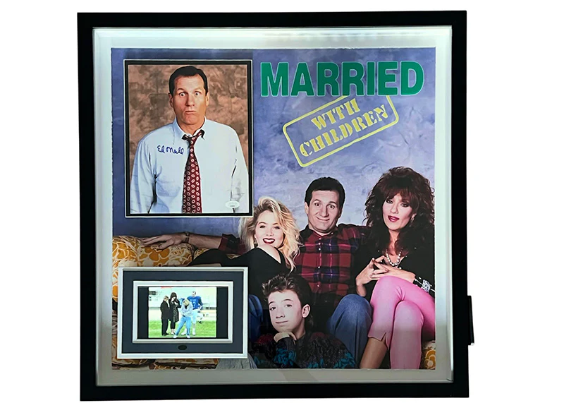 Ed O��Neill Al Bundy Signed 3D With Playable Video Framed 25x25 Photo JSA