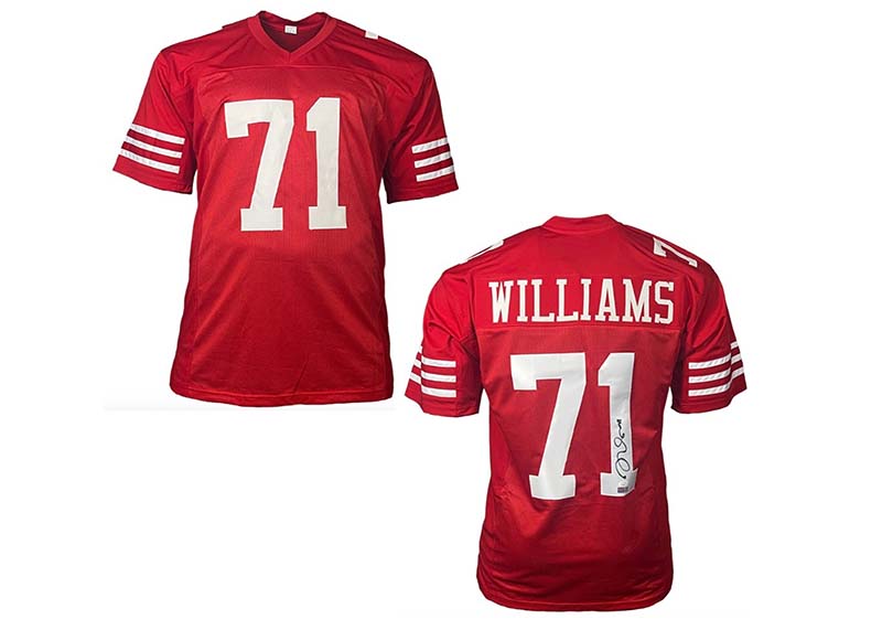 Trent Williams Autographed San Francisco Custom Red Football Jersey JSA