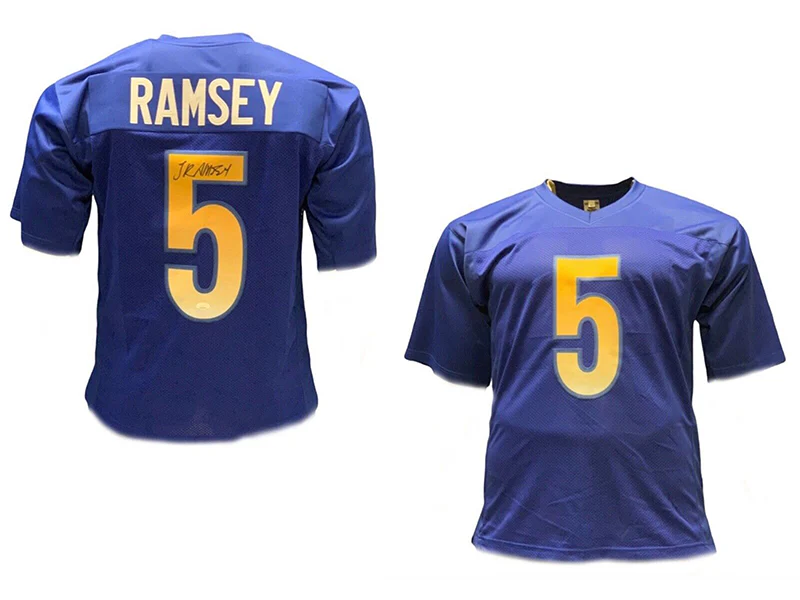 Jalen Ramsey Autographed Los Angeles Custom Blue Football Jersey (JSA)