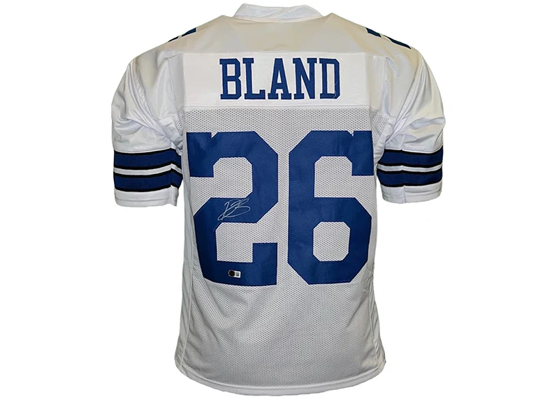 Daron Bland Signed Dallas Custom White Football Jersey Beckett