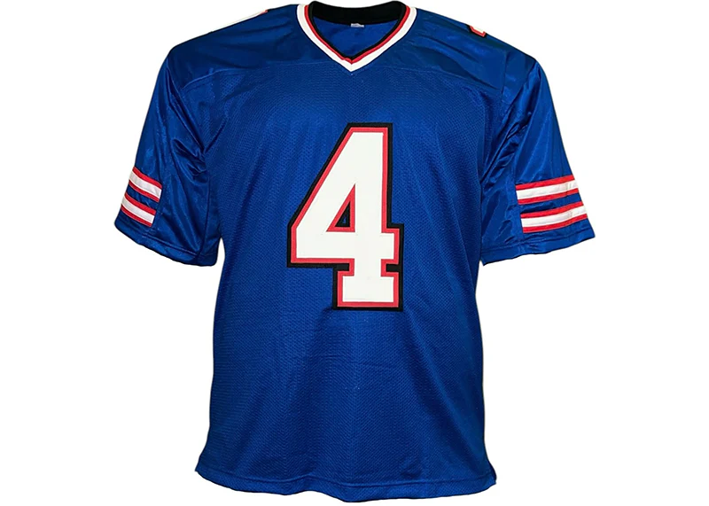 James Cook Signed Buffalo Custom Blue Football Jersey Beckett