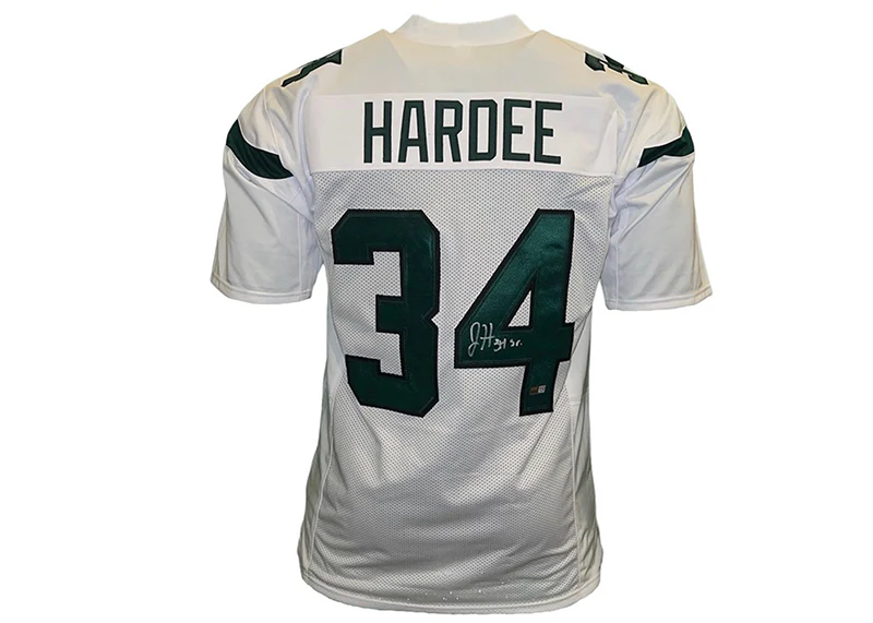 Justin Hardee Signed New York Custom White Football Jersey TriStar