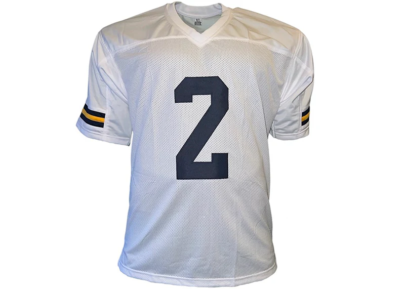 Blake Corum Signed Michigan Custom White Stat College Jersey Beckett