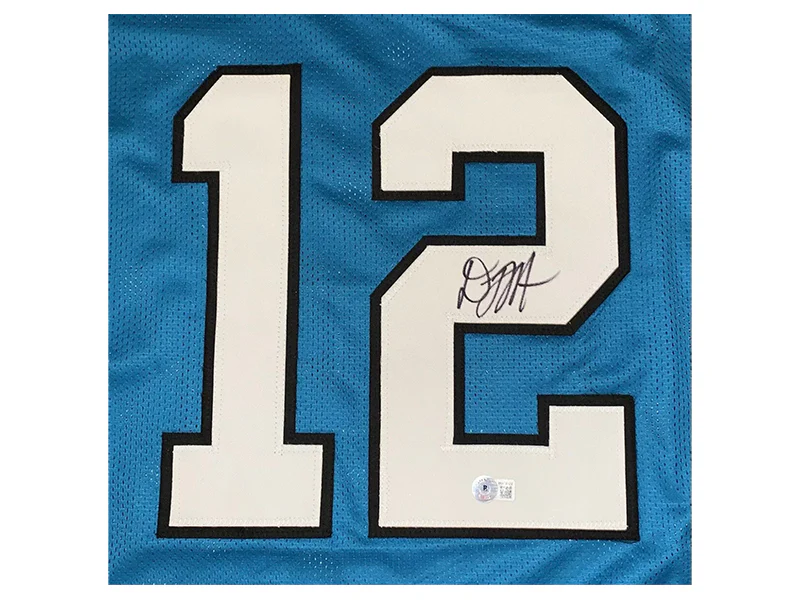 DJ Moore Autographed Carolina Pro Style Blue Football Jersey (Beckett)
