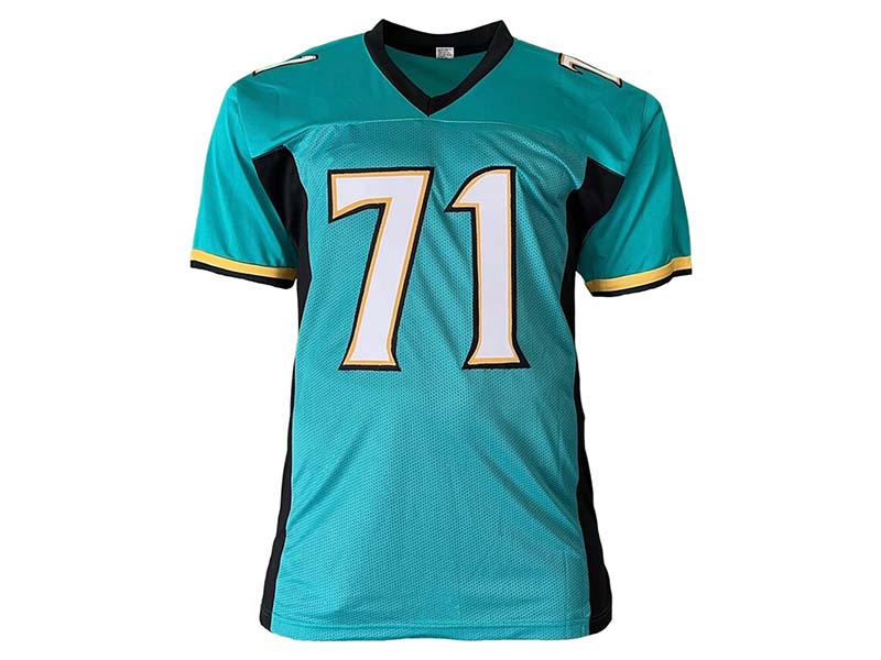 Tony Boselli Autographed Jacksonville Pro Style Teal Football Jersey JSA