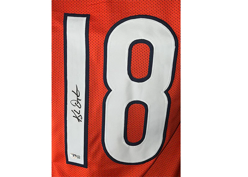 Kyle Orton Signed Chicago Custom Orange Football Jersey Beckett
