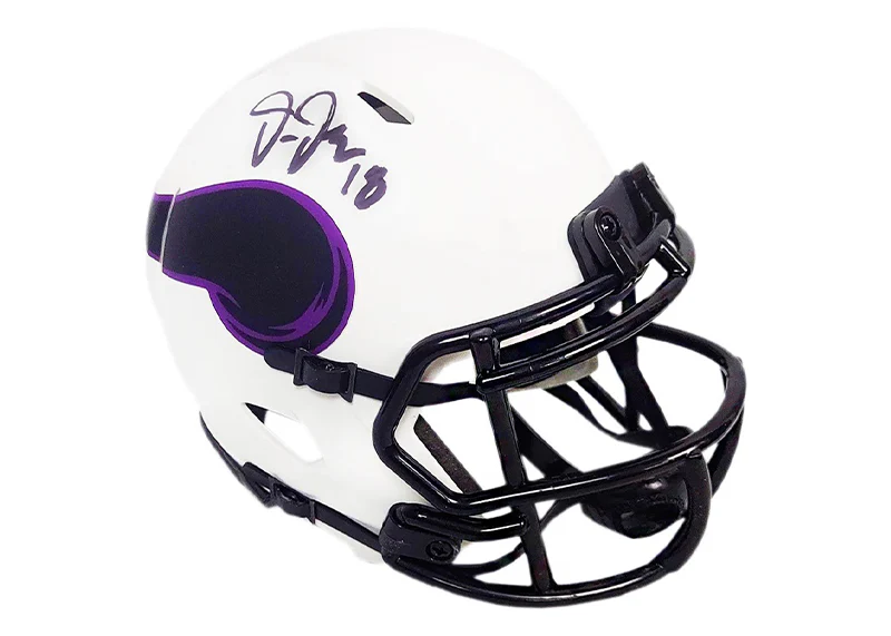 Justin Jefferson Signed Minnesota Vikings Lunar Eclipse Speed Mini Football Helmet (Beckett)