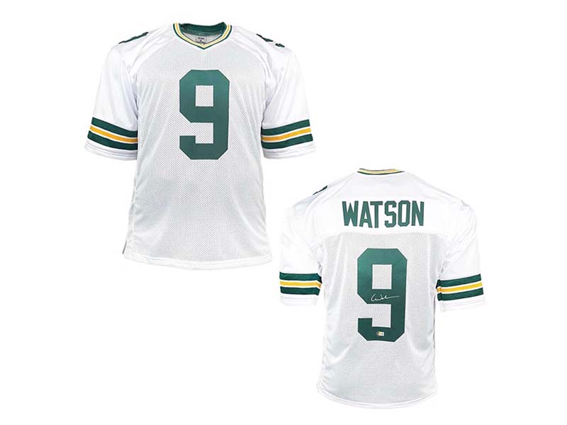 Christian Watson Signed Green Bay Custom White Football Jersey (Beckett)