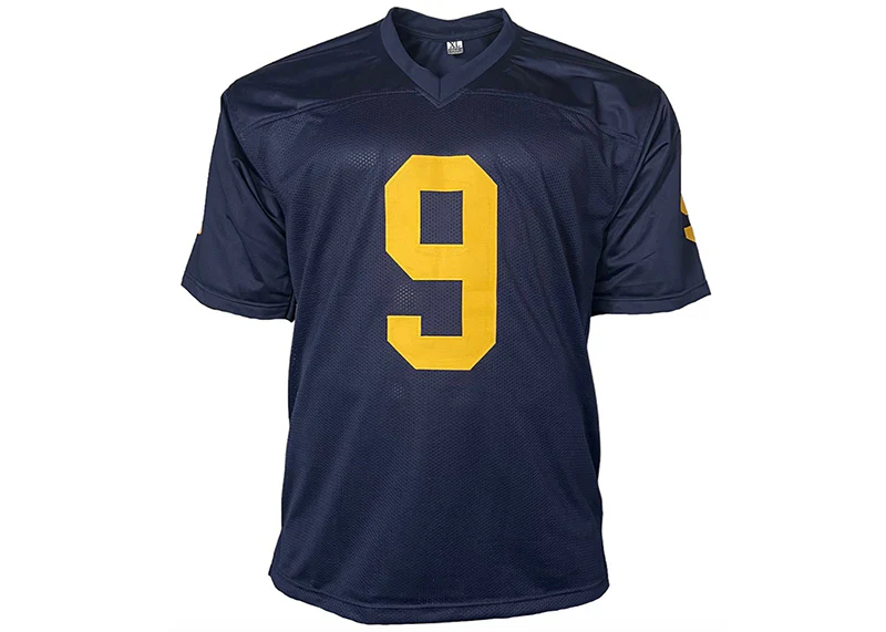 JJ McCarthy Signed Michigan Blue Custom College Football Jersey Beckett