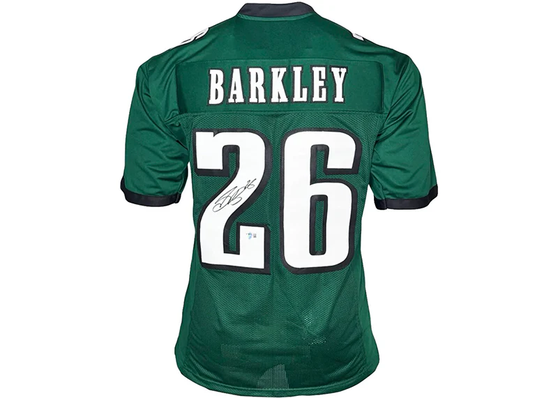 Saquon Barkley Signed Philadelphia Custom Green Football Jersey Beckett