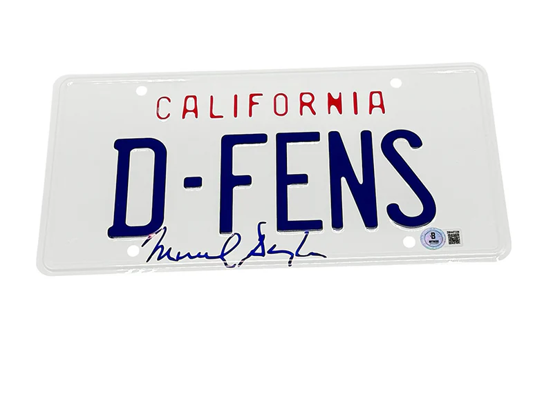 Michael Douglas Signed License Plate D-FENS Falling Down Autograph Beckett