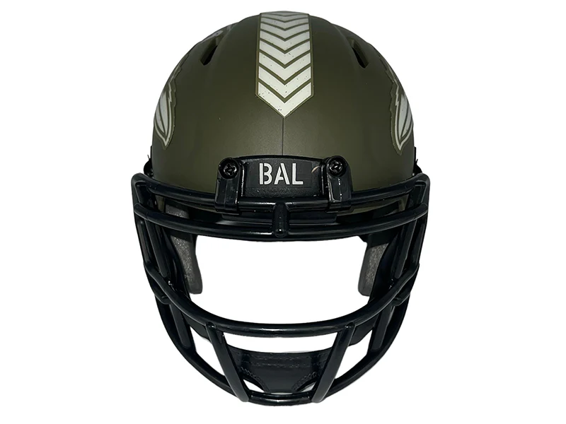 Justin Tucker Autographed Baltimore Ravens Salute Mini Football Helmet (Beckett