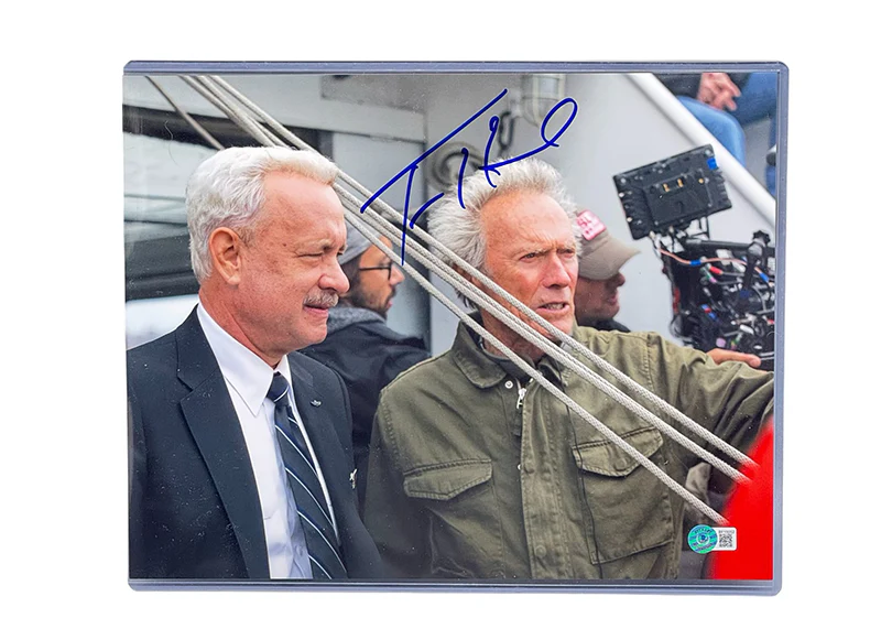 Tom Hanks Signed 11x14 Photo Sully Clint Eastwood Directing Autographed Beckett