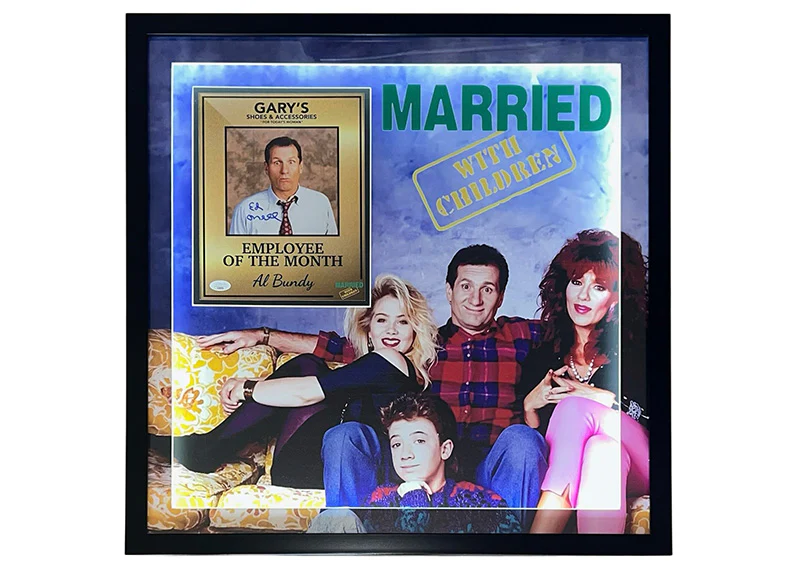 Ed O��Neill Al Bundy Signed 3D Light Up Framed 25x25 Photo JSA