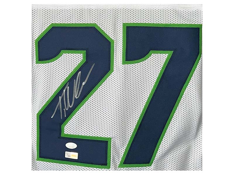 Tariq Woolen Autographed Seattle Pro Style White Football Jersey JSA