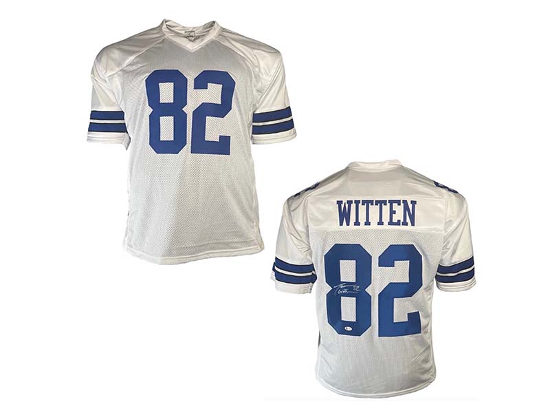 Jason Witten Autographed Dallas Pro Style White Football Jersey (Beckett)