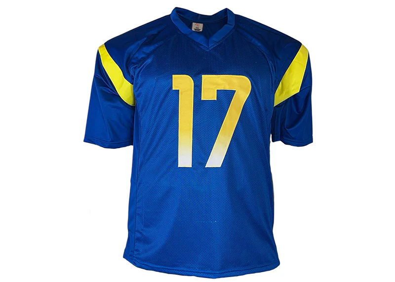 Davante Adams Signed Custom Blue Football Jersey JSA
