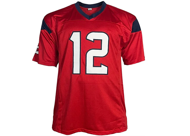Nico Collins Signed Houston Custom Red Football Jersey JSA