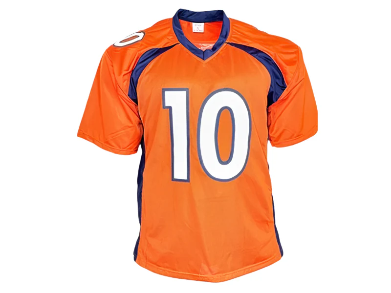 Bo Nix Signed Denver Custom Orange Football Jersey (Beckett)