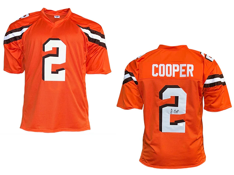 Amari Cooper Autographed Cleveland Pro Style Orange Football Jersey (JSA)