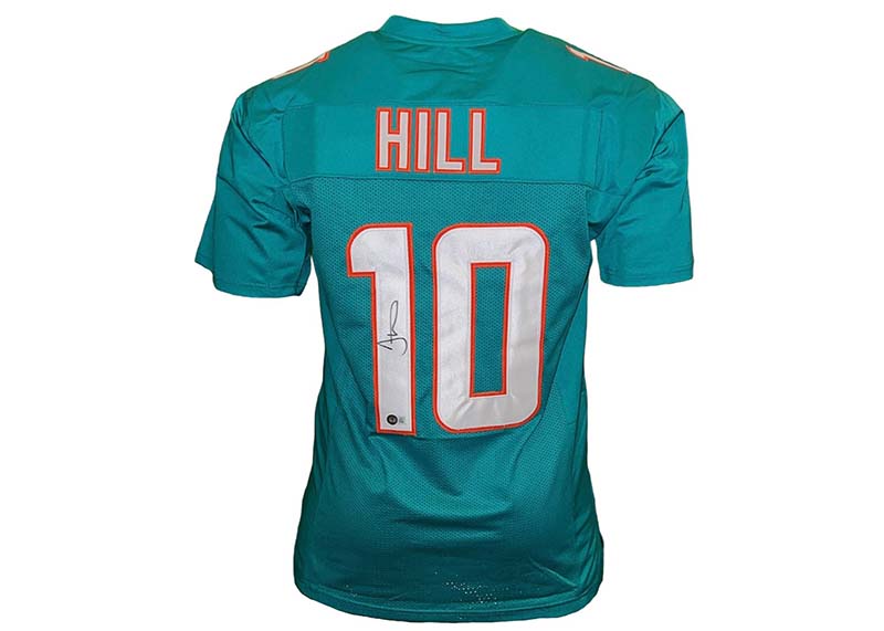 Tyreek Hill Autographed Miami Custom Teal Football Jersey Beckett