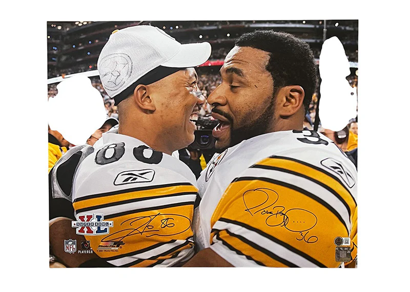 Hines Ward & Jerome Bettis Signed 16x20 Pittsburgh Steelers Photo Beckett