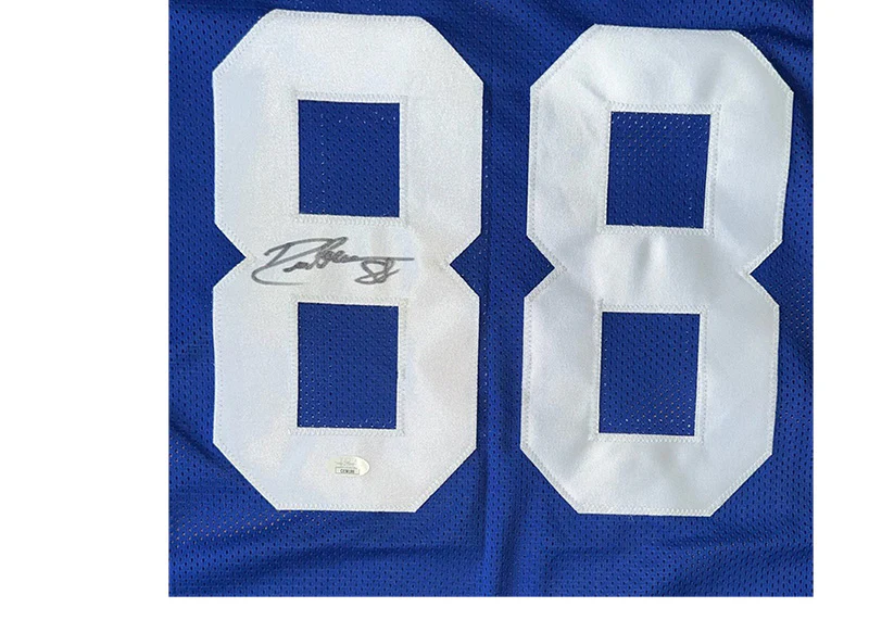Drew Pearson Signed Custom Blue Football Jersey JSA