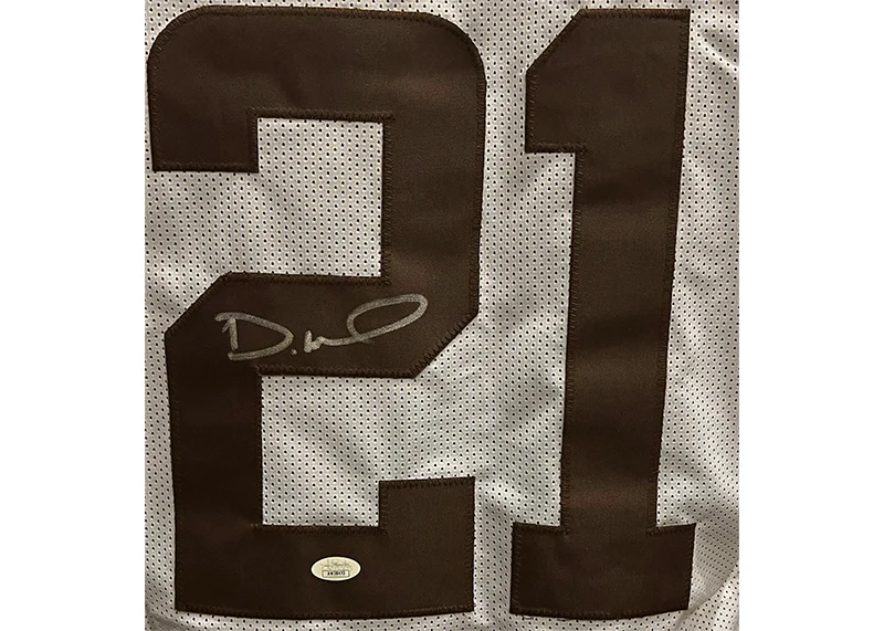 Denzel Ward Signed Cleveland Custom White Football Jersey JSA