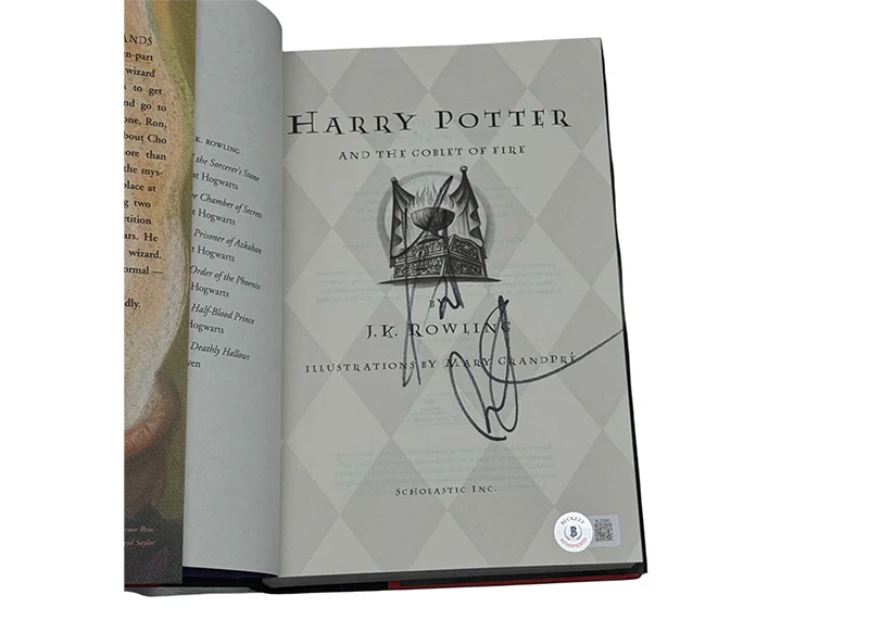 Daniel Radcliffe Signed Harry Potter & the Goblet of Fire Book Autograph Beckett